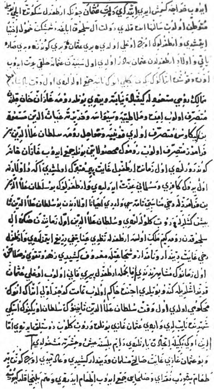 Metin Okuma ve Anlama: El Yazması Metinler-I - kaynak sayfa görseli